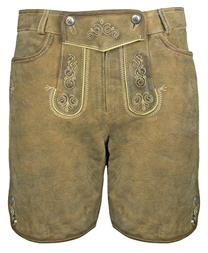 Maddox Kurze Damen Lederhose ELSA - Hellbraun Antik Buche - Gr. 36 von Maddox Country