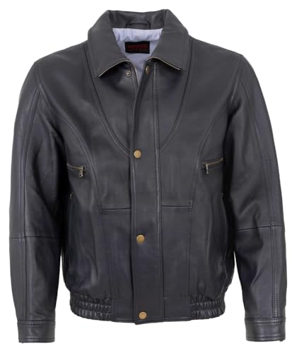 Maddox - Herren Lederjacke Blouson Lammnappa Marine Größe 54 von Maddox