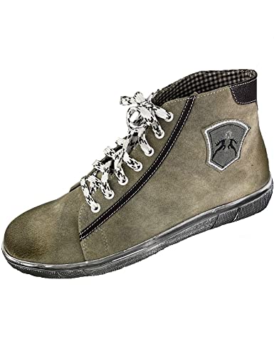 Maddox Herren Trachten Leder Schuhe Hohe Sneaker Marinus | Stein 41 von Maddox