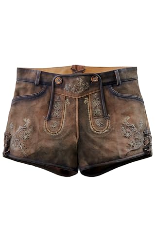 Maddox Damen Lederhose MAILA antik - hopfen 36 von Maddox