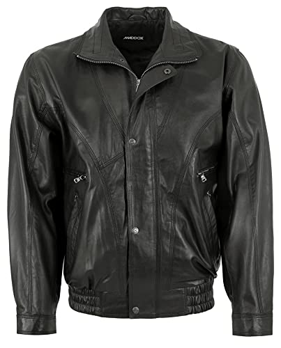 Maddox - Herren Echtleder Lederjacke Blouson Lammnappa schwarz Größe 58 von Maddox