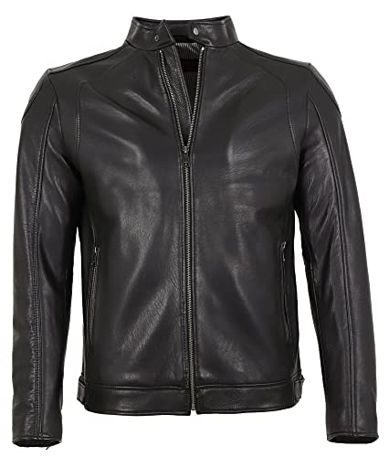 Maddox - Herren Lederjacke Lammnappa schwarz Größe 56 von Maddox