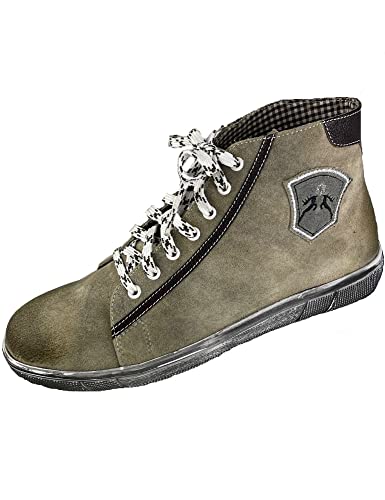 Maddox Herren Trachten Leder Schuhe Hohe Sneaker Marinus | Stein 40 von Maddox