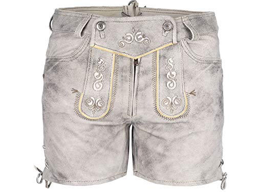 Maddox Lederhose Damen kurz Maria Stein nappato (Stein, 34) von Maddox