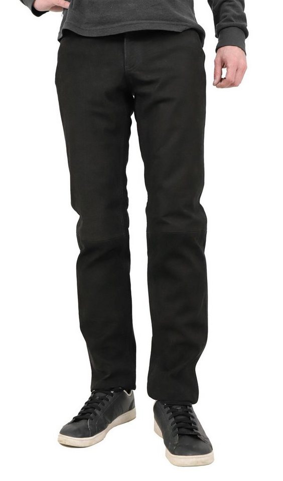 Maddox Lederhose Laurin MADDOX - Herren Lederhose Lammnubuk schwarz von Maddox