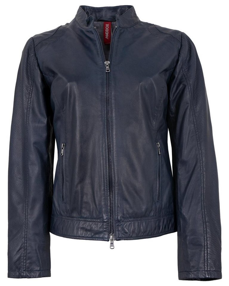 Maddox Lederjacke Baltrum MADDOX - Damen Echtleder Lederjacke Lammnappa navy von Maddox