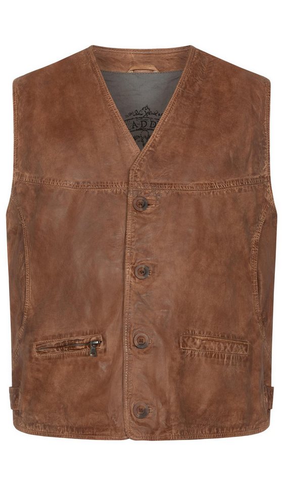 Maddox Lederjacke Lederweste Georgio in Cognac von Maddox von Maddox