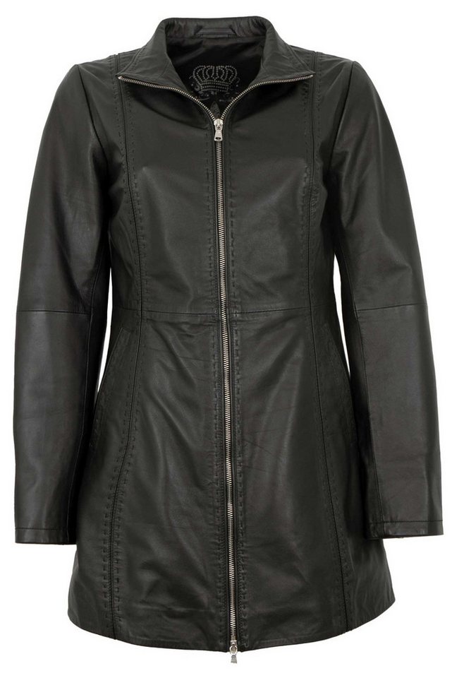 Maddox Lederjacke Silke MADDOX - Damen Ledermantel Longjacke Lammnappa schwarz von Maddox