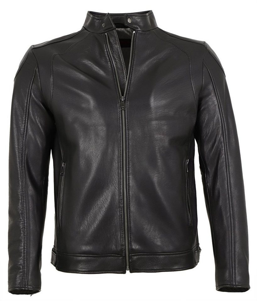 Maddox Lederjacke Starr MADDOX - Herren Lederjacke Echtleder Lammnappa schwarz von Maddox