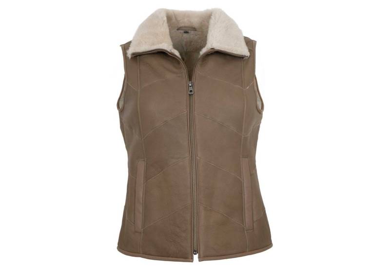 Maddox Lederweste Mariel MADDOX - Damen Lammfellweste Lederweste Lammfell beige von Maddox