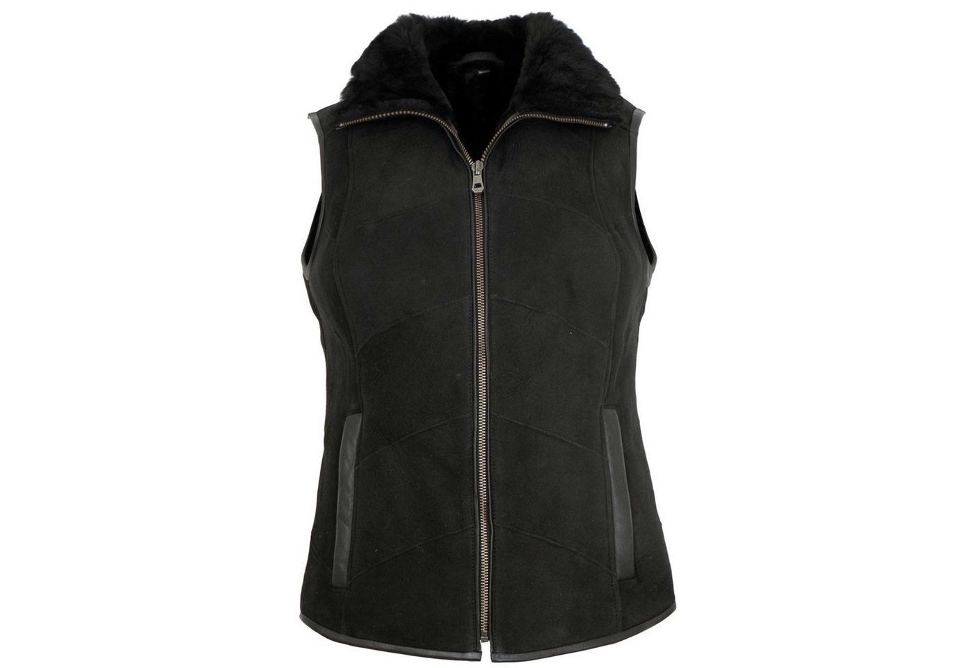 Maddox Lederweste Mariel MADDOX - Damen Lammfellweste Lederweste Lammfell schwarz von Maddox