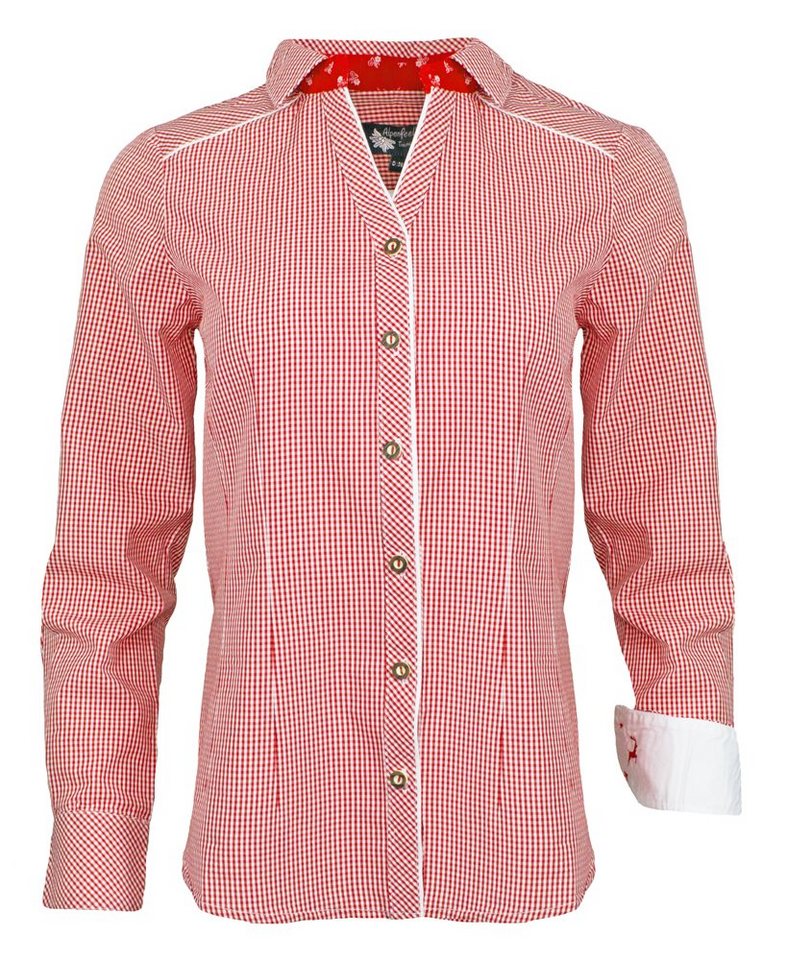 Maddox Trachtenbluse Maddox Damen Langarm Trachtenbluse Innsbruck - Rot von Maddox