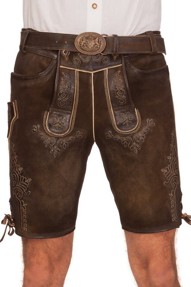 Maddox Trachtenlederhose Lederhose Herren kurz - HERBERT - nuss von Maddox