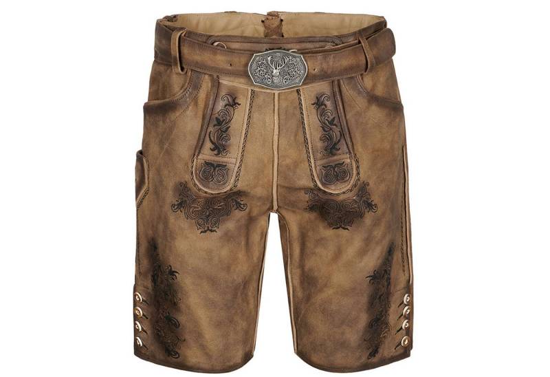Maddox Trachtenlederhose MADDOX Kurze Herren Lederhose 'Altrei' mit Gürtel von Maddox