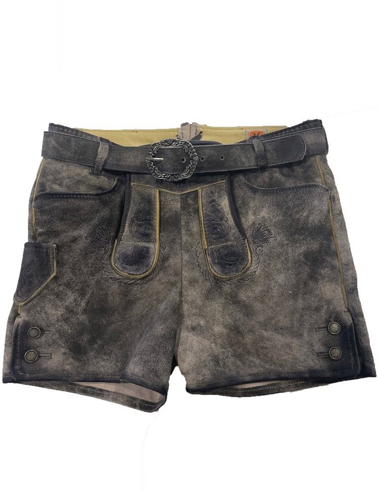 Maddox Trachtenlederhose Kurze Mädchen Shorts 'Fichtelsee' mit Gürtel, Ste von Maddox