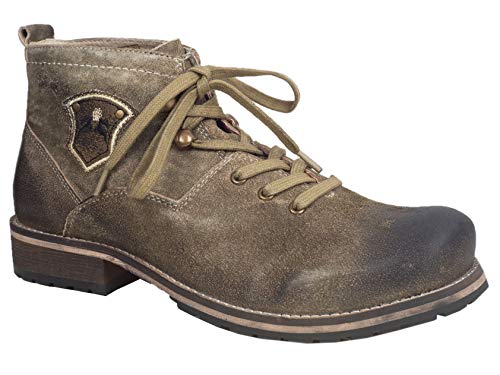 Maddox Trachtenschuhe Kaprun urig Sand oder urig torf Trachtenstiefel (41 EU, urig Sand) von Maddox