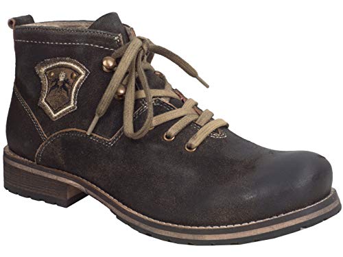 Maddox Trachtenschuhe Kaprun urig Sand oder urig torf Trachtenstiefel (45 EU, urig torf) von Maddox