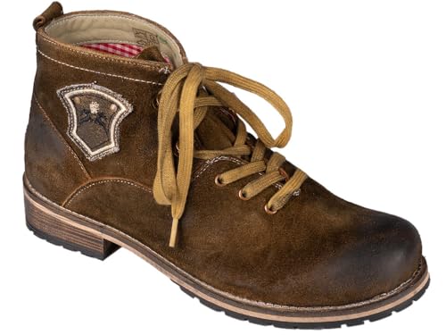 Maddox Trachtenschuhe Kaprun urig Sand oder urig torf Trachtenstiefel (urig Espresso, EU Schuhgrößensystem, Erwachsene, Numerisch, M, 46) von Maddox