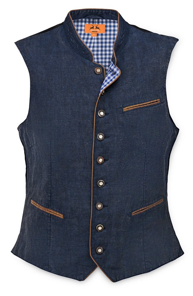 Maddox Trachtenweste MADDOX Herren Leinen Trachten Weste 'Oliver', Mar Maddox Trachtenweste MADDOX Herren Leinen Trachten Weste 'Oliver', Mar von Maddox