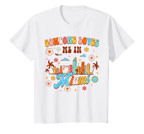 Kinder Miami Florida Baby Hergestellt in Miami Jemand liebt Mich in Miami T-Shirt von Made In Miami Someone Loves Me In Miami