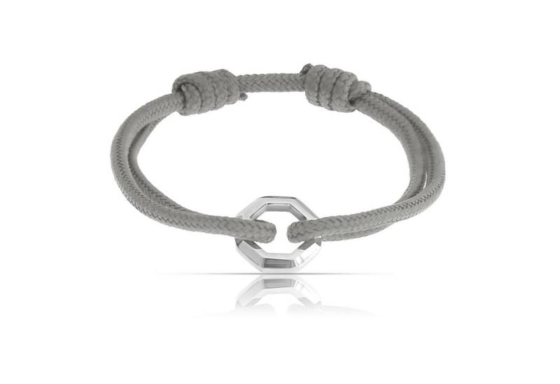 Made by Nami Armband Herren & Damen Surfer Segeltau Armband Grau, Handgemacht & Geflochten - Maritimes & Minimalistisches Armband von Made by Nami