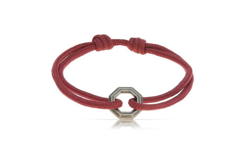 Made by Nami Armband Herren & Damen Surfer Segeltau Armband Rot, Handgemacht & Geflochten - Maritimes & Minimalistisches Armband von Made by Nami