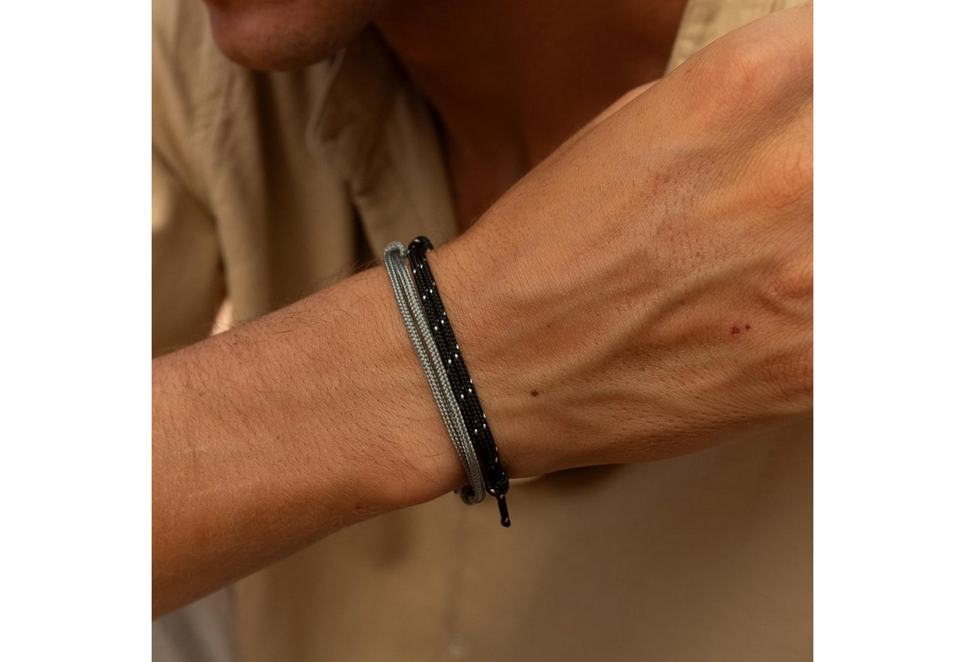 Made by Nami Armband Set Herren & Damen 2x Segeltau Armband Handgemacht (2), Maritimes Minimalistisches Armband 100% Wasserfest & verstellbar von Made by Nami