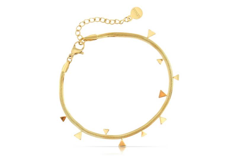 Made by Nami Armkette für Frauen Gold im Schlangendesign mit Anhänger 16 + 4 cm, Wasserfest & Verstellbar Geschenkideen Frauen oder Mädchen von Made by Nami