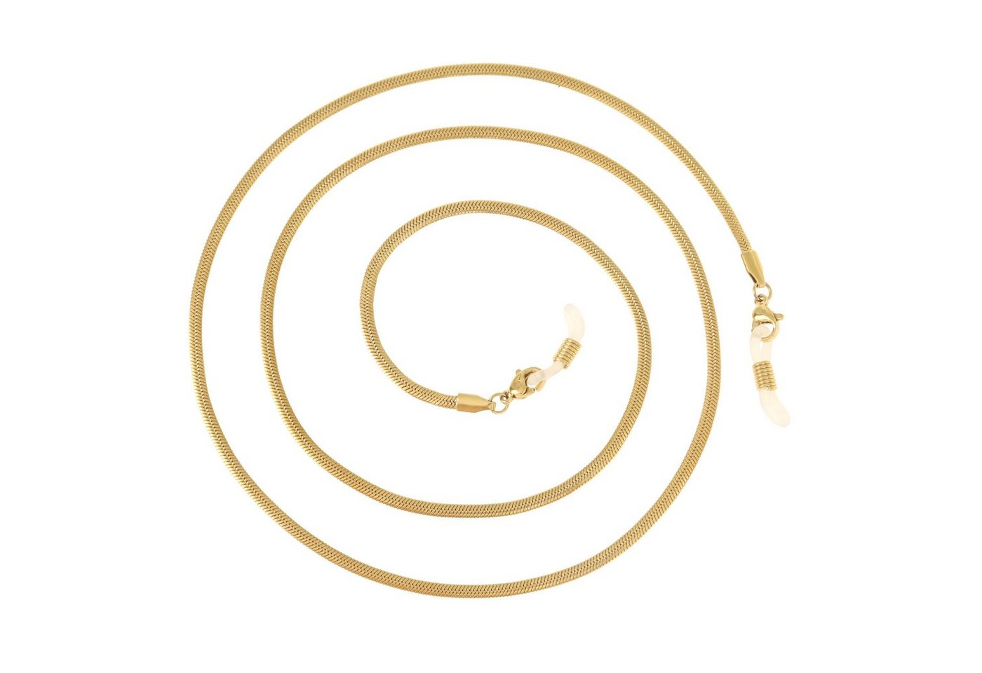 Made by Nami Brillenkette Brillenkette Damen Modern Brillenband Herren Schlangen Design, Gold, 70cm von Made by Nami