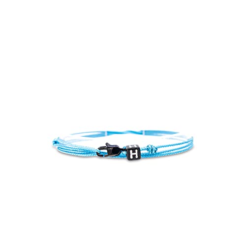 Made by Nami Buchstaben-Armband Personalisiert - Damen Herren Mädchen Pärchen-Armband - Freundschaftsarmband Verstellbar - beste Freundin Geschenk (Hellblau F) von Made by Nami