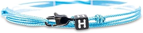 Made by Nami Buchstaben-Armband Personalisiert - Damen Herren Mädchen Pärchen-Armband - Freundschaftsarmband Verstellbar - beste Freundin Geschenk (Hellblau R) von Made by Nami