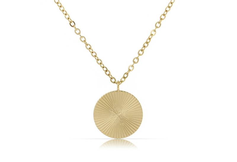 Made by Nami Charm-Kette Damen Halskette goldfarben mit Sonnenanhänger Boho-Stil verstellbar, aus Edelstahl – wasserfest – hypoallergen – sommerlich Made by Nami Charm-Kette Damen Halskette goldfarben mit Sonnenanhänger Boho-Stil verstellbar, aus Edelstahl – wasserfest – hypoallergen – sommerlich von Made by Nami