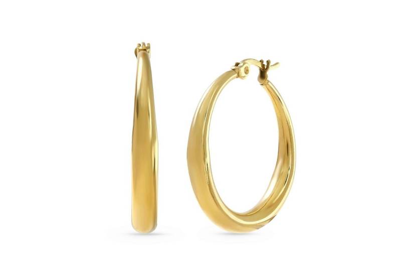 Made by Nami Creolen-Set Creolen Gold Ohringe Damen aus Edelstahl, Wasserfester Schmuck von Made by Nami