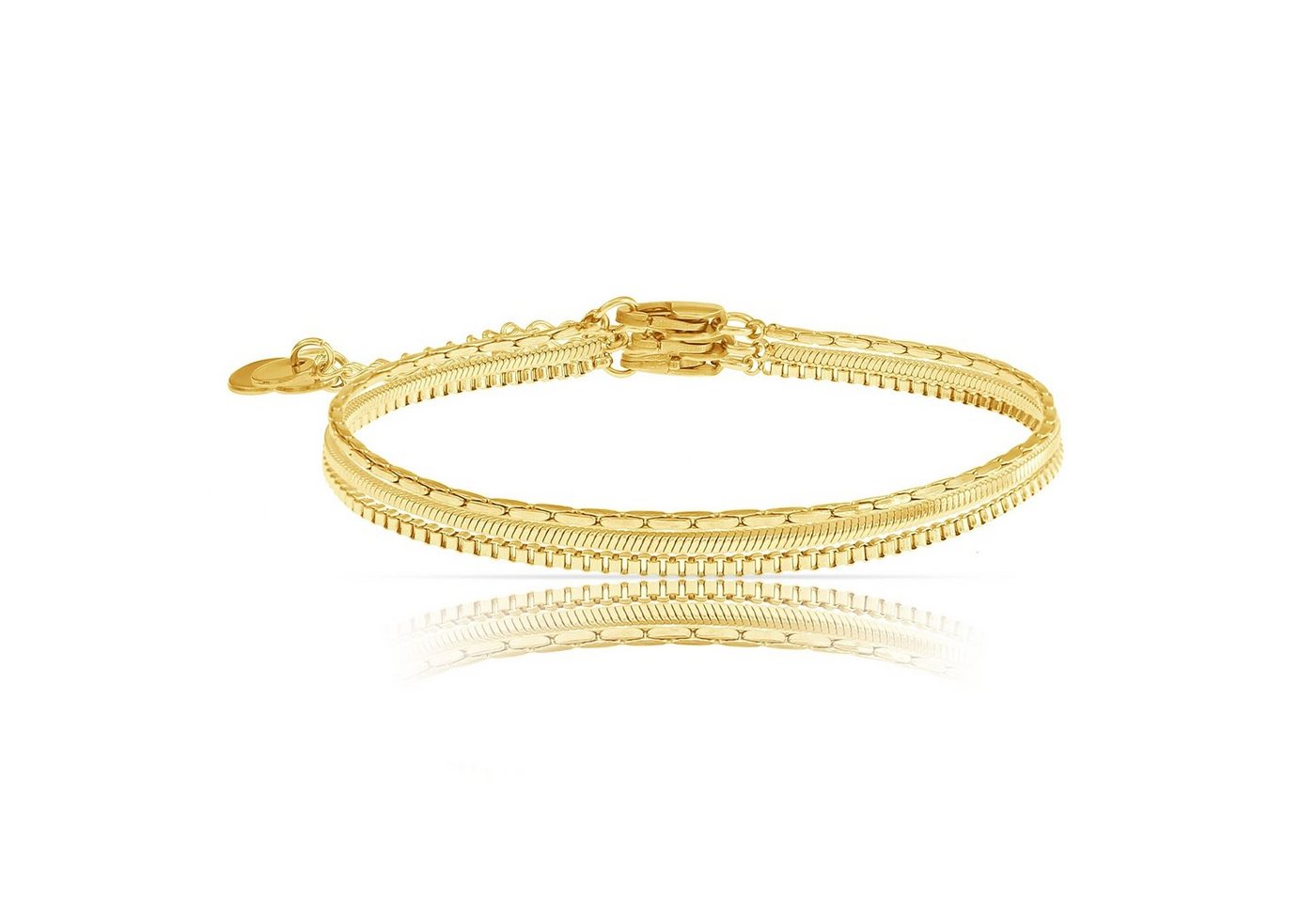 Made by Nami Edelstahlarmband Silber oder Gold Armband Edelstahl Minimalistisches Armband Herren, Filigrane Armkette Cuban Link Chain von Made by Nami