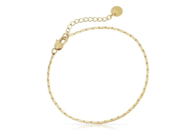 Made by Nami Edelstahlarmband Silber oder Gold Armband Edelstahl Minimalistisches Armband Herren, Filigrane Armkette Cuban Link Chain von Made by Nami