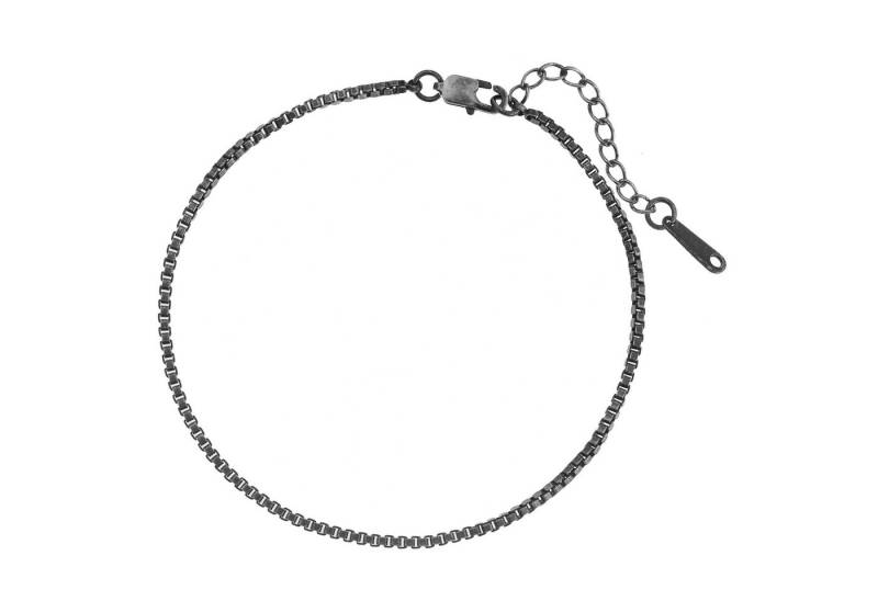 Made by Nami Edelstahlarmband Herren Armband Schwarz Cuban Link filigran minimalistisch, aus Edelstahl – maskulin – Gliederdesign – Verstallbar von Made by Nami