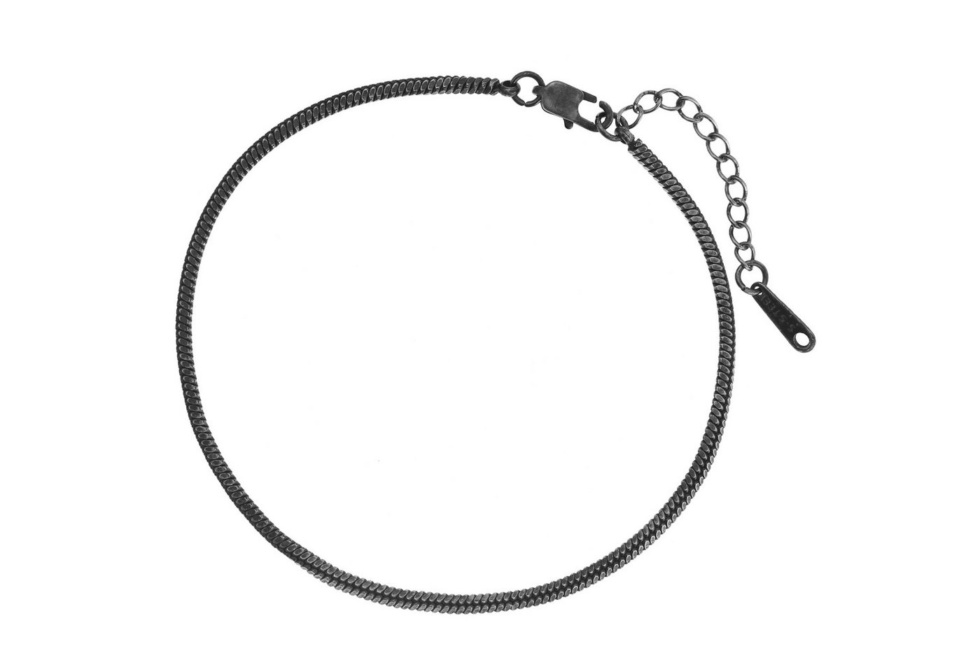 Made by Nami Edelstahlarmband Herren Armband schwarz Cuban Link filigran minimalistisch, aus Edelstahl – maskulin – Gliederdesign – Verstallbar von Made by Nami