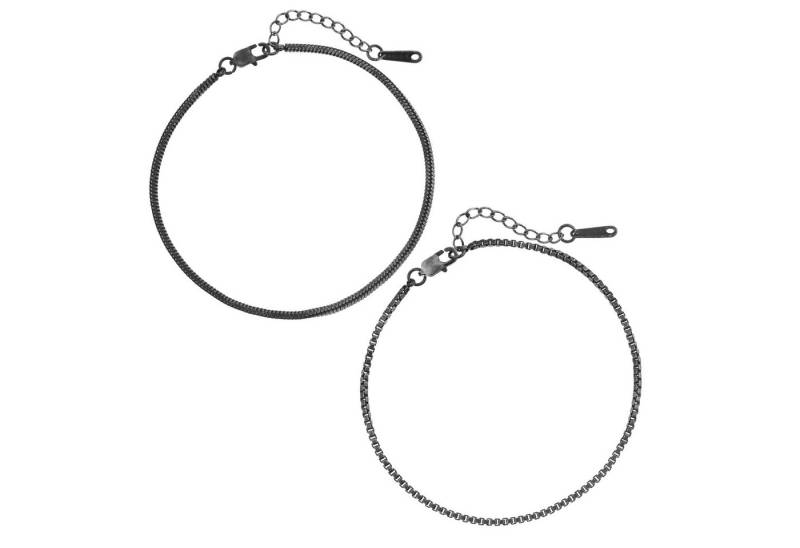 Made by Nami Edelstahlarmband Herren Armband Schwarz Cuban Link filigran minimalistisch, aus Edelstahl – maskulin – Gliederdesign – Verstallbar von Made by Nami