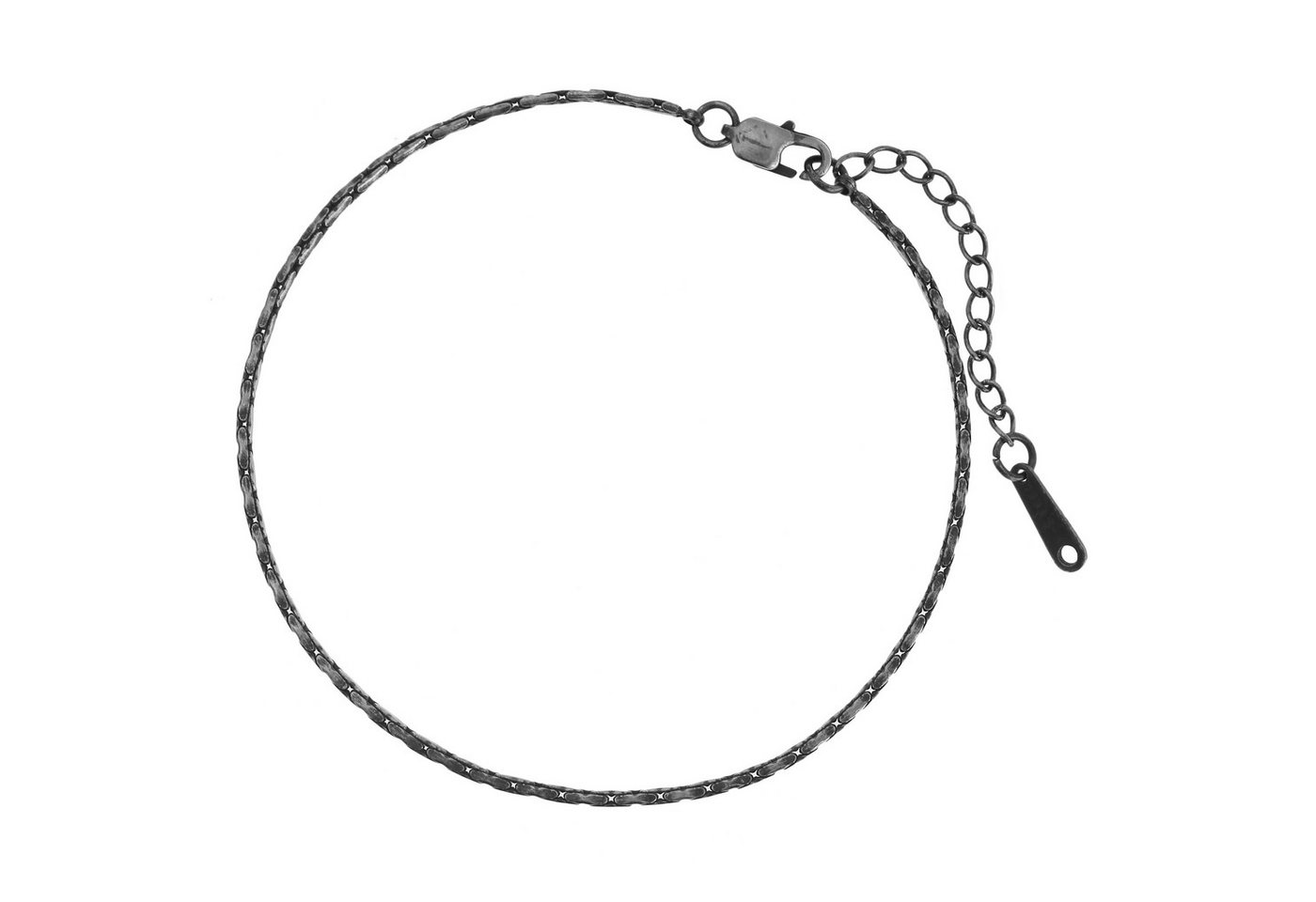 Made by Nami Edelstahlarmband Herren Armband schwarz Cuban Link filigran minimalistisch, aus Edelstahl – maskulin – Gliederdesign – Verstallbar von Made by Nami