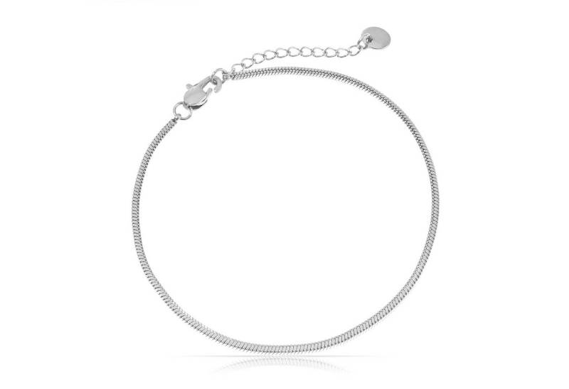 Made by Nami Edelstahlarmband Silber oder Gold Armband Edelstahl Minimalistisches Armband Herren, Filigrane Armkette Cuban Link Chain - Schlangen Design von Made by Nami