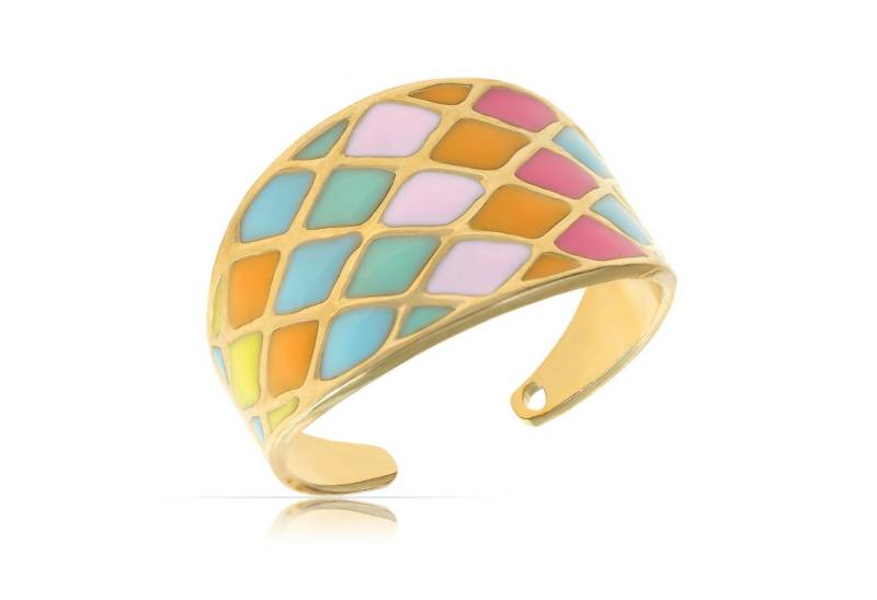 Made by Nami Fingerring Boho Gold Damen aus chirurgischem Edelstahl - Statement Ring, Verstellbar Vintage Schmuck Wasserfester Schmuck von Made by Nami