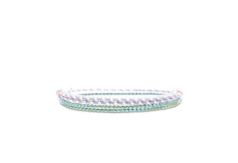 Made by Nami Freundschaftsarmband 2er Set Boho Surfer Armand Damen & Herren Geflochtenes Stoff Armband (Set, 2), Wasserfest & Verstellbar von Made by Nami
