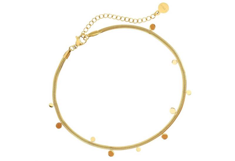 Made by Nami Fußkette mit Anhänger für Frauen Gold im Schlangendesign mit Anhänger, 21 cm lang + 5 cm Verlängerungskette Geschenkideen Frauen & Mädchen von Made by Nami