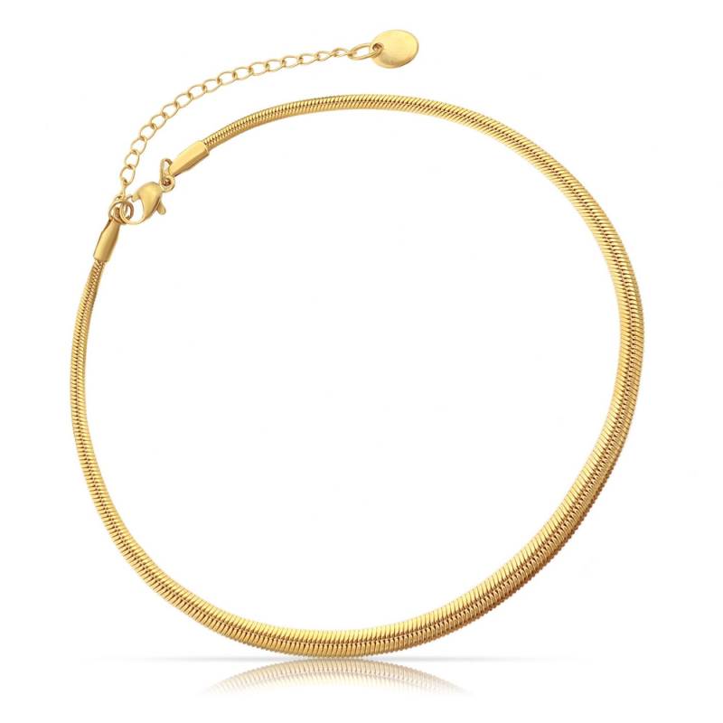 Made by Nami Fußkette mit starkem Karabiner-Verschluss Edelstahl, Schlangen-Design Fußschmuck Damen von Made by Nami