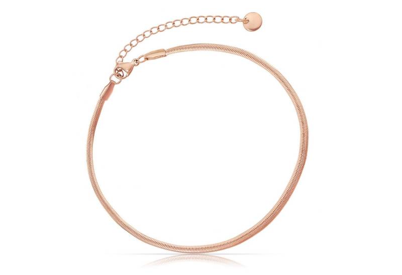 Made by Nami Fußkette mit starkem Karabiner-Verschluss Edelstahl, Schlangen-Design Fußschmuck Damen von Made by Nami