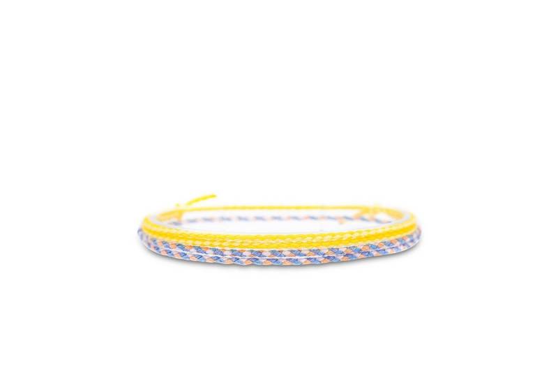 Made by Nami Fußketten Set Surfer Fußband 2er Set Boho Fußkettchen Baumwolle Damen & Mädchen (Set, 2), Unisex Verstellbar Wasserfest Geflochten von Made by Nami