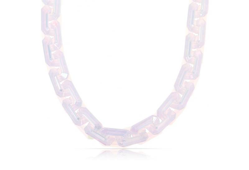 Made by Nami Gliederkette Große Glieder Halskette Damen Schwarz Raver Schmuck, 40 + 5 cm Länge verstellbar von Made by Nami