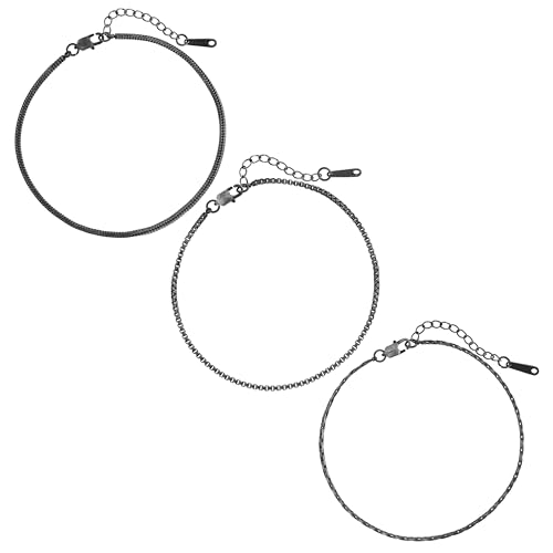 Made by Nami Herren Armband aus Edelstahl Silber/Gold Minimalistisches Armband Herren Armbänder für Herren Silberarmband Männer Filigrane Cuban Link Chain Armkette (3er Set Metallic) von Made by Nami