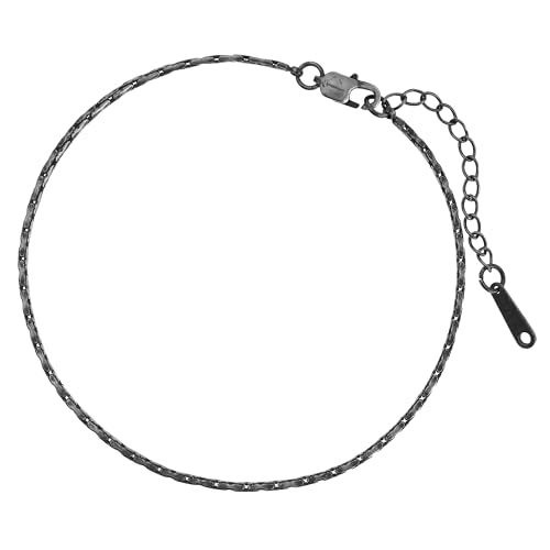 Made by Nami Herren Armband aus Edelstahl Silber/Gold Minimalistisches Armband Herren Armbänder für Herren Silberarmband Männer Filigrane Cuban Link Chain Armkette (Geknüpft) von Made by Nami