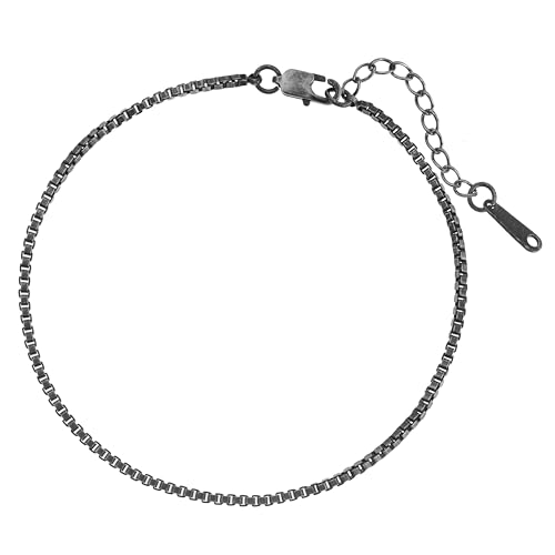 Made by Nami Herren Armband aus Edelstahl Silber/Gold Minimalistisches Armband Herren Armbänder für Herren Silberarmband Männer Filigrane Cuban Link Chain Armkette (Metallic) von Made by Nami